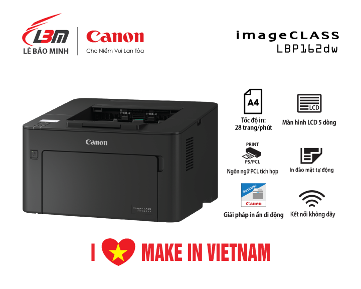 Máy in laser đơn năng Canon LBP162dw