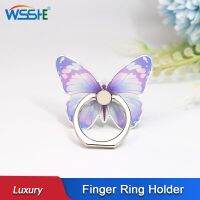 Luxury Finger Ring Holder Beautiful Butterfly Mobile Phone Stand 360 Degree Rotation Smartphone Grip Socket Magnetic Car Bracket Ring Grip