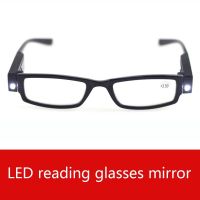 2022 Fashion Retro Reading Glasses LED Lighted Men Women Presbyopia Eyewear Diopters 1 1.5 2 2.5 3 3.5 4 Gafas De Lectura