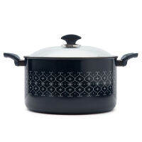 Lassiette Sizzle Induction Nonstick Stockpot (28 ซม, 8.2 ลิตร) เครื่องล้างจานอะลูมิเนียมความบริสุทธิ์สูงปลอดภัย ปะการังสีฟ้า