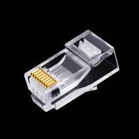 10ชิ้น Rj45เสียบเครือข่าย Cat6 Cat6e ขั้วต่อ Utp Unshielded Rj45 Modular