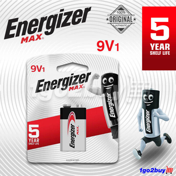 Energizer Max Battery 9V 6LF22 Alkaline Battery 9V1 ( 1pc ) * 100