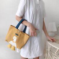 Fashion Womens Canvas Shoulder Bag Casual Cartoon Large Capacity Shopping Bag Handbag Student School Bag