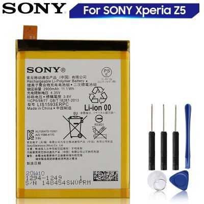 แบตเตอรี่ เดิม Sony Xperia Z5 E6633 E6653 E6603 E6883 E6683&nbsp;LIS1593ERPC 2900mAh&nbsp;รับประกัน 3 เดือน