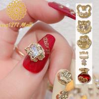 XEG1377 ประณีต หรูหรา เครื่องมือทำเล็บ เพชร ปีเสือ กระเป๋าเงิน เพ้นท์เล็บ Rhinestone ตกแต่งเล็บ DIY เครื่องประดับราศี ปีใหม่ 2022 เพ้นท์เล็บ