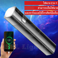 Thai JD shop ไฟฉาย LED 2 in 1 ใช้เป็นแบตสำรองชาร์จมือถือได้ ไฟฉายแรงสูง ปรับได้ 3 ระดับ กันน้ำ ชาร์จ USB