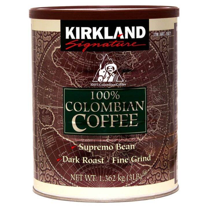Kirkland Signature 100 Colombian Coffee Supremo Bean Dark RoastFine