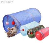 Foldable Pet Tunnel For Cat Kitten Play Multiple Color 50x25cm 2 Holes Play Tube Funny Long Tunnel Kitten Hiding Toy Pet Supply