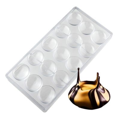 【Worth-Buy】 15 Cavity Volcanic Chocolate Polycarbonate Plastic Form For Chocolate Moulds For Pastry Fondant Cake Decorating Tools