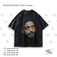 HEAD MALONE T-Shirt Oversize Y2K เสื้อผู้ชาย เสื้อผู้หญิง สตรีทแฟชั่น เสื้อสีดำ