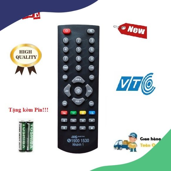 Điều Khiển Đầu Thu Kỹ thuật số VTC các loại model T201 T202 T203 - Hàng tốt  