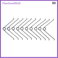 FineGoodWell กรรไกรสแตนเลสแบบสปริงกด10ชิ้น,กรรไกรตัดผลไม้สปริงกลมรูปตัววีเครื่องมืออุปกรณ์เสริมสำหรับทำสวน