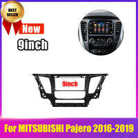 เครื่องเล่นวิทยุสเตอริโอรถยนต์ขนาด9นิ้วแผง Lis Pigura CD สำหรับ MITSUBISHI Pajero ชุดปรับเปลี่ยนชุดเปลี่ยน2Din ชุดรถ