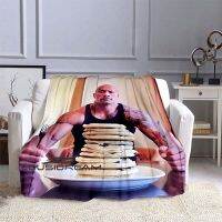 Dwayne Johnson Muscle Boys Plush Blanket Sofa Bed Blanket Super Soft Thermal Blanket Cover Flannel Travel Picnic Blanket