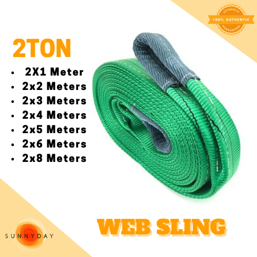 2T Webbing Sling/Lifting Sling 1m/2m/3m/4m/5m/6m//8m Heavy duty | Lazada PH