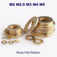 M2 M2.5 M3 M4 M5 Solid Brass Copper Flat Washer Gasket Plain Washers Metal screw Flat Washer Thickened Brass Round Nails  Screws Fasteners