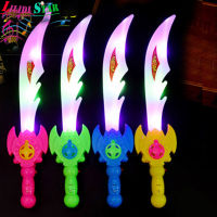 LS【ready Stock】Cute Flashing Led Light Sword Knife Toys Music Luminous Kids Children Birthday Gift (สีสุ่ม)1【cod】