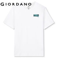 GIORDANO Men Geto2.Net Series T-Shirts Simple Print Fashion Tee 100% Cotton Crewneck Short Sleeve Casual Summer Tshirts 91093131