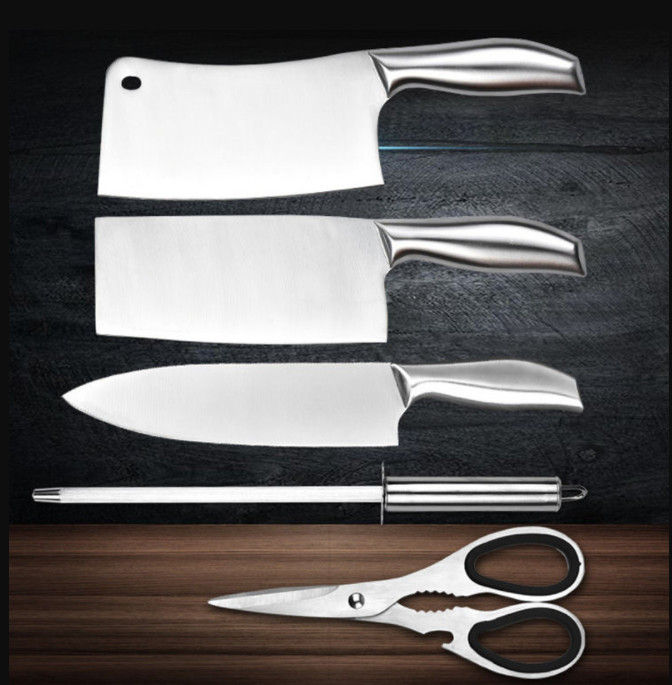 พร้อมส่ง-ชุดมีดทำครัว-มีดเชฟ-kitchen-knife-sets-มีดสแตนเลส-ชุดมีดพร้อมฐานเก็บมีดอะคริลิค
