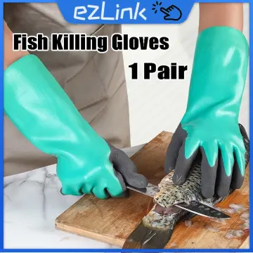 Shop Aquatic Anti-stab Gloves Catch Fish with great discounts and