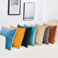 Solid Color Velvet Cushion Cover Throw Pillow Case For Sofa Candy Color Pillowcase Home Decorative Pillow Cover 45x45cm