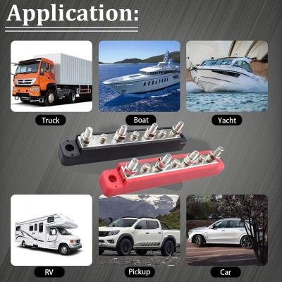 บล็อกการกระจาย Busbar 150A 7-Way Car Boat Power Distributor ยืดหยุ่นยานยนต์ไฟฟ้า Bus Bar Multifunctional