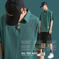 แขนสั้นผู้ชาย polo เสื้อเชิ้ตฤดูร้อนมีปกใหม่แบรนด์หลวมผู้ชายปก POLO