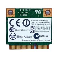 Dual-Band Wifi Wireless Card 300Mbps BCM943228HMB For Bluetooth4.0 802.11a/b/g/n Half Mini PCI-E Notebook Wlan 2.4G/5Ghz