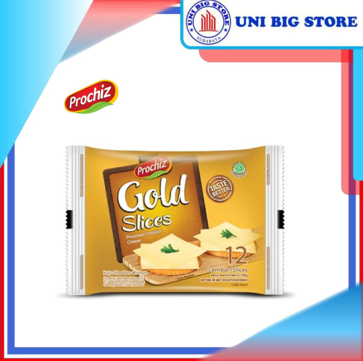 Prochiz Gold Keju Cheddar Cheese 12 Slices Chedar Slice | Lazada Indonesia