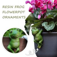 Resin Hanging Statue Outdoor Frog Sculpture Home Garden Pond Desk Decor Ornaments 1PC