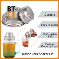 BTC3 ปากปกติ อุปกรณ์ครัว ตะแกรงแป้ง Mason Jar Shaker Lids ฝาขวด ค็อกเทลปั่นด้านบน ฝากระป๋อง