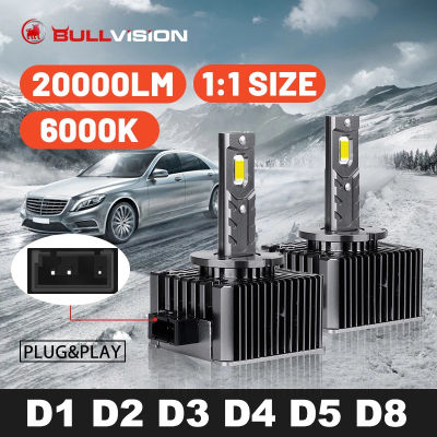 D1S D2S LED Headlight 20000LM HID D3S D4S D5S D8S D1R D2R D3R D4R Canbus No Error 35W 55W 6000K CSP Chips Plug and Play For Lens