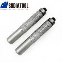 SHDIATOOL (No.2) 2PK เครื่องตัดตรงกับหมีสูญญากาศ zed Diamond Router Bits พร้อม12 "Shank Granite Marble Edge Profiling