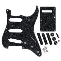 ชุด FLEOR Dari 8 Lubang ST SSS Pickguard Gitar &amp; แผ่นหลัง Dengan 48/50/52Mm Pickup Meliputi Gitar ปิดสวิตช์