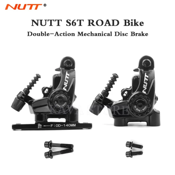 NUTT S6T Road Bike Disc Brake Flat Mount Caliper Front Rear Set 140mm