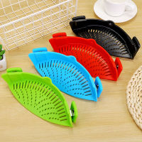 Home Kitchen Silicone Stretch Drain Tool Pot Edge Water Filter Foldable Soup Funnel Silicon Diversion Drainer Strainer