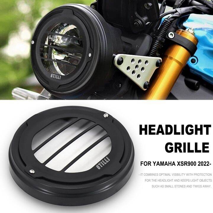 Motorcycle Headlight Protector Grill Light Lamp Cover Front LED