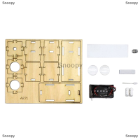 Snoopy เครื่องฉายสไลด์แบบทำมือแบบจำลองโคมไฟวัสดุทำด้วยมือการทดลองทางวิทยาศาสตร์ของเล่นแบบมีสไลด์ตามหลักวิทยาศาสตร์แบบทำมือ