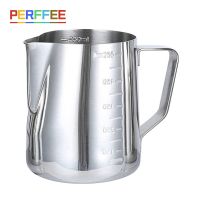 Espresso Coffee Milk Frothing Pitcher Stainless Steel Stamped Measurement Steaming Jug Barista Latte Art Frother Cup 350/600Ml