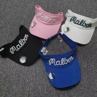 ☼ MALBON New Fashion Embroidery Hollow Top Sunshade Hat Outdoor Multi functional Sports Golf Hat