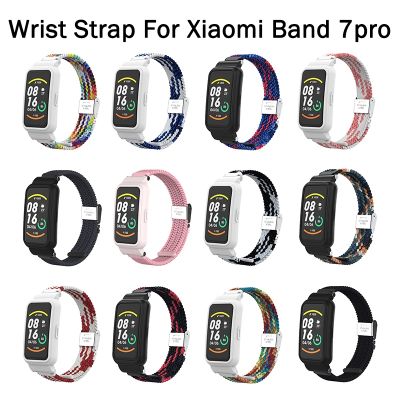 ☽ Pasek na rękę dla Xiaomi Mi band 7pro 7 pro elastyczna regulowana nylonowa opaska na nadgarstek dla Mi Band 7 Pro bransoletka akcesoria