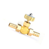 8mm Hose Barb Thread Two Way Straight Brass Needle Valve Regulating Valve For Water Oil Air Valves