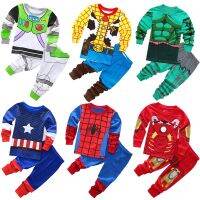 Boys Sleeve Tops Pants 2Pcs Outfits Cotton Children Set 1-6 Years Old