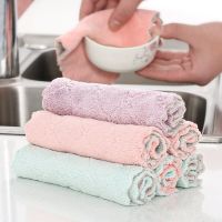 Multi-functional Absorbent Dish Towel Towel Household Kitchen Non-stick Oil Dish Towel Double-layer Thickened Cleaning Towel Dish Cloth  Towels