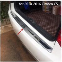 for 2010-2016 Citroen C5 high quality Stainless Steel car Rear Bumper Protector Sill Trunk Tread Plate Trim Car styling Cables