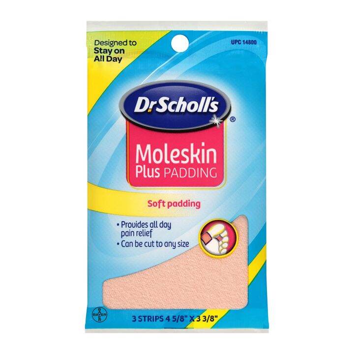 Dr. Scholl's Moleskin Padding Thin Flexible Cushioning Provide Pain