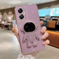 เคสมือถือชุบโลหะสุดหรูใหม่2023ชิ้นสำหรับ REALME C55กล้อง NFC ที่ทันสมัยปกป้องเคสทีพียูนุ่ม OPPO C55 Realme กับนักบินอวกาศฝาปิดมีที่ยึด C55 REALME