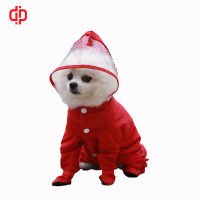 Dog Even Feet Raincoat Hooded Reflective Waterproof Rain Coat Poncho For Small Dog Outdoor Clothes Jacket Puppy Jumpsuit