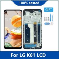 ต้นฉบับสำหรับ6.53 LG K61/Q61 LCD LMQ630EAW ชิ้นส่วนจอสัมผัสแอลซีดีของเครื่องแปลงดิจิทัล LM-Q630EAW LM-Q630BAW พร้อมกรอบ K61/Q61