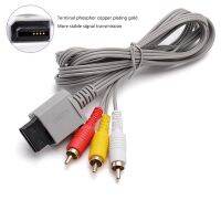 1.8M 3 Rca คอนโซลสายเคเบิ้ลสำหรับเครื่องนินเทนโดตัวควบคุมวีไอไอสายเสียงวิดีโอสื่อโสตทัศน์ประกอบ480P 3rca ชุบทองสำหรับการสายเคเบิลต่อโทรศัพท์